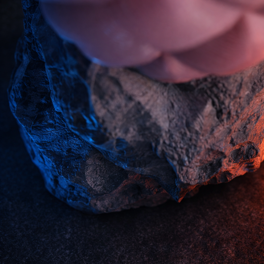 Steinlampe – Moderne Design Tischleuchte mit weicher Struktur