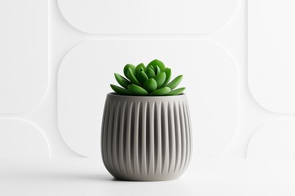 Rillen Blumentopf