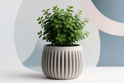 Rillen Blumentopf