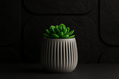Rillen Blumentopf