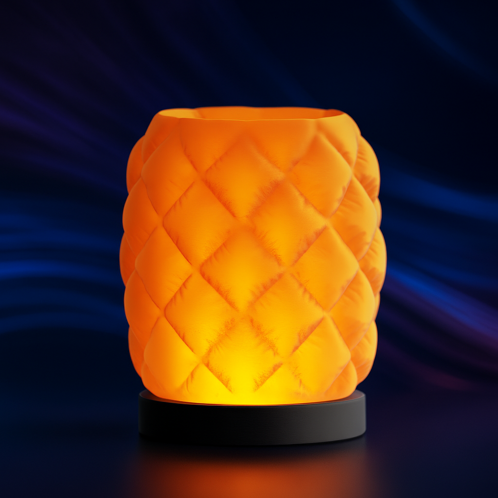 Gemütliche gesteppte LED-Tischlampe - Modernes kleines Schreibtischlicht mit weicher Textur und warmem Ambiente für Schlafzimmer, Wohnzimmer