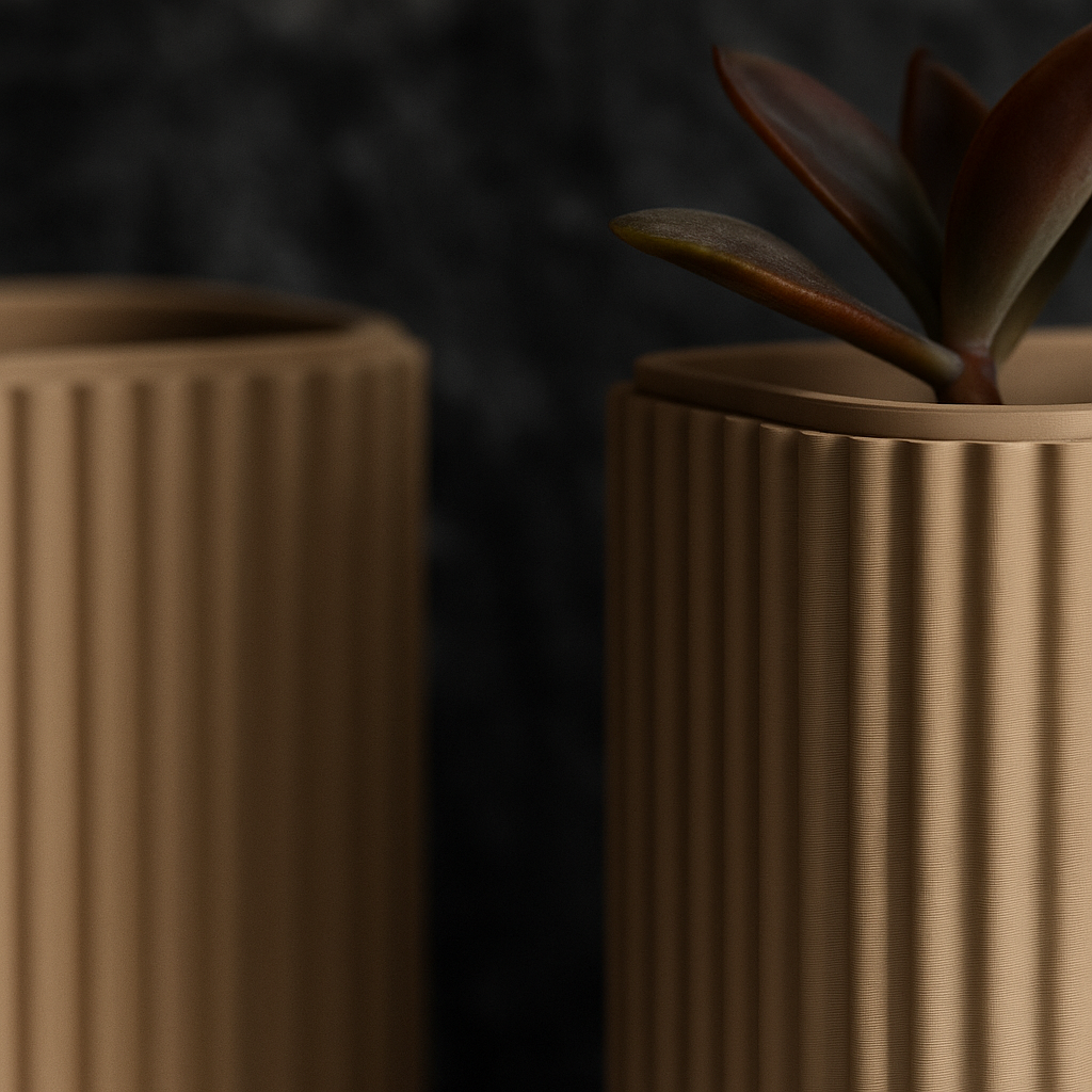 Moderner gerippter Organizer - Zwei Abteilungen oder Eine Abteilung für Stylische Aufbewahrung | Selbstgemacht