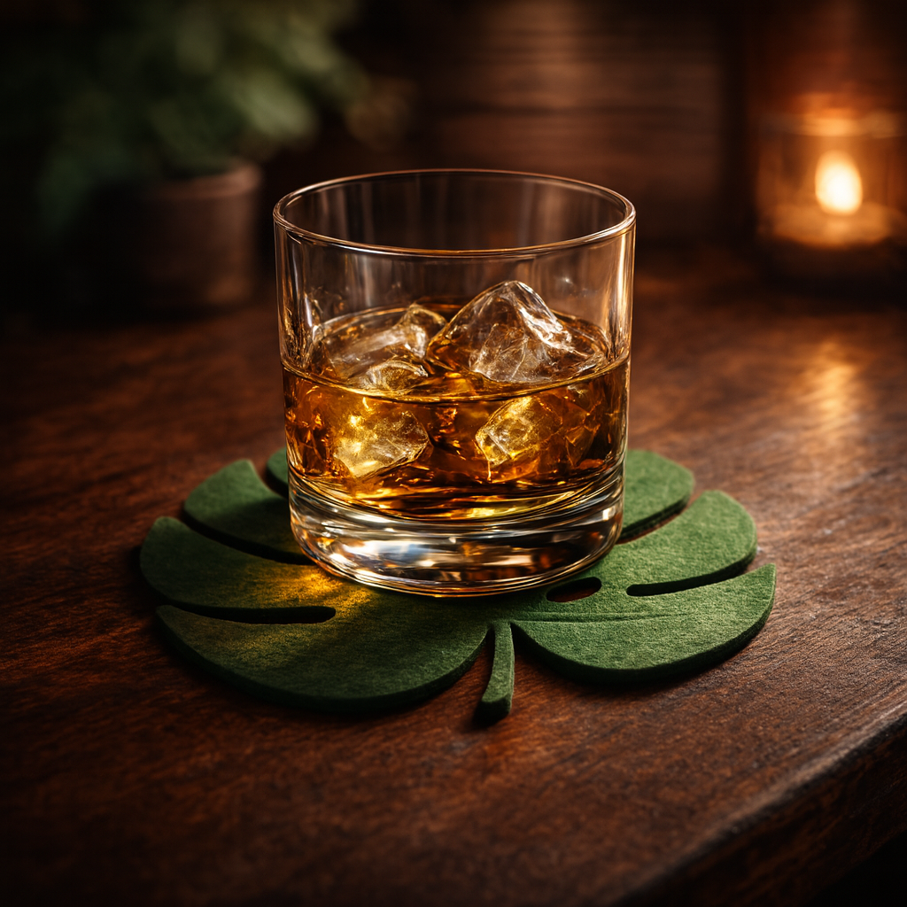 Blatt-Untersetzer – Monstera Design