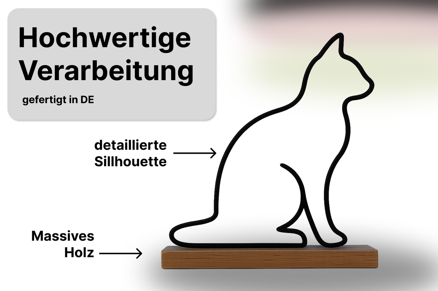 Katzen Aufsteller | Selbstgemacht | Dekoration | Geschenk | moderne Dekofigur