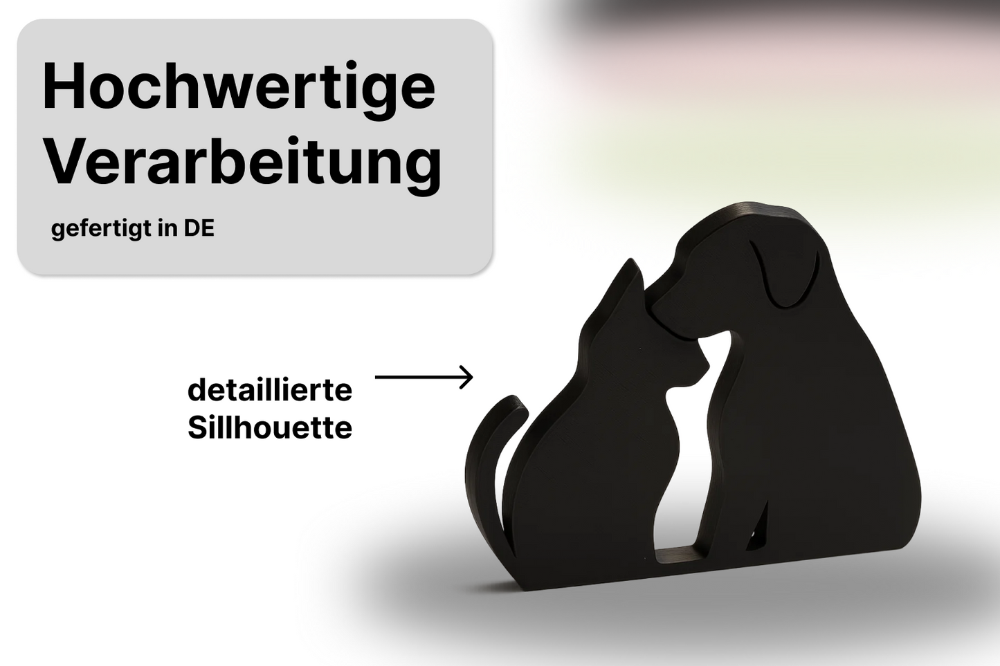Katze und Hund Statue Figur | Selbstgemacht | Tischdeko | Geschenk Geburtstag