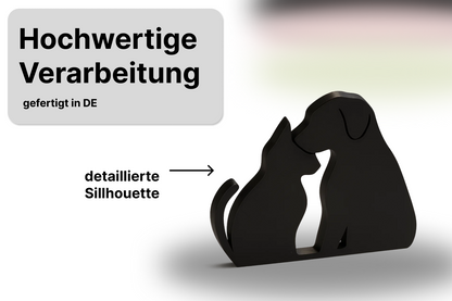 Katze und Hund Statue Figur