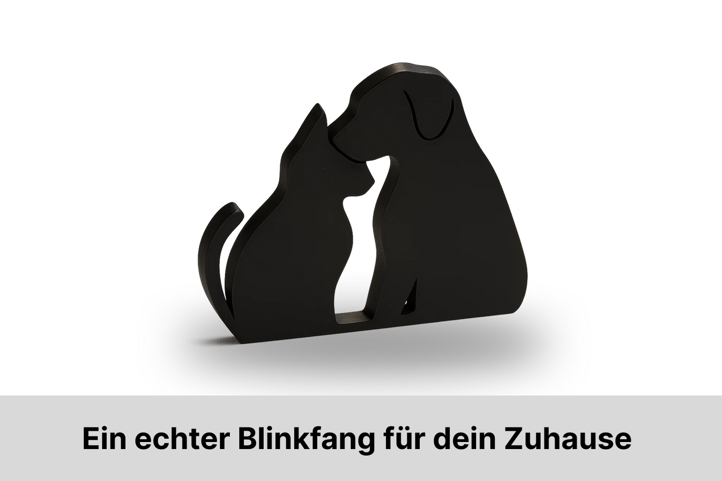 Katze und Hund Statue Figur | Selbstgemacht | Tischdeko | Geschenk Geburtstag