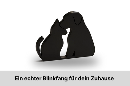 Katze und Hund Statue Figur