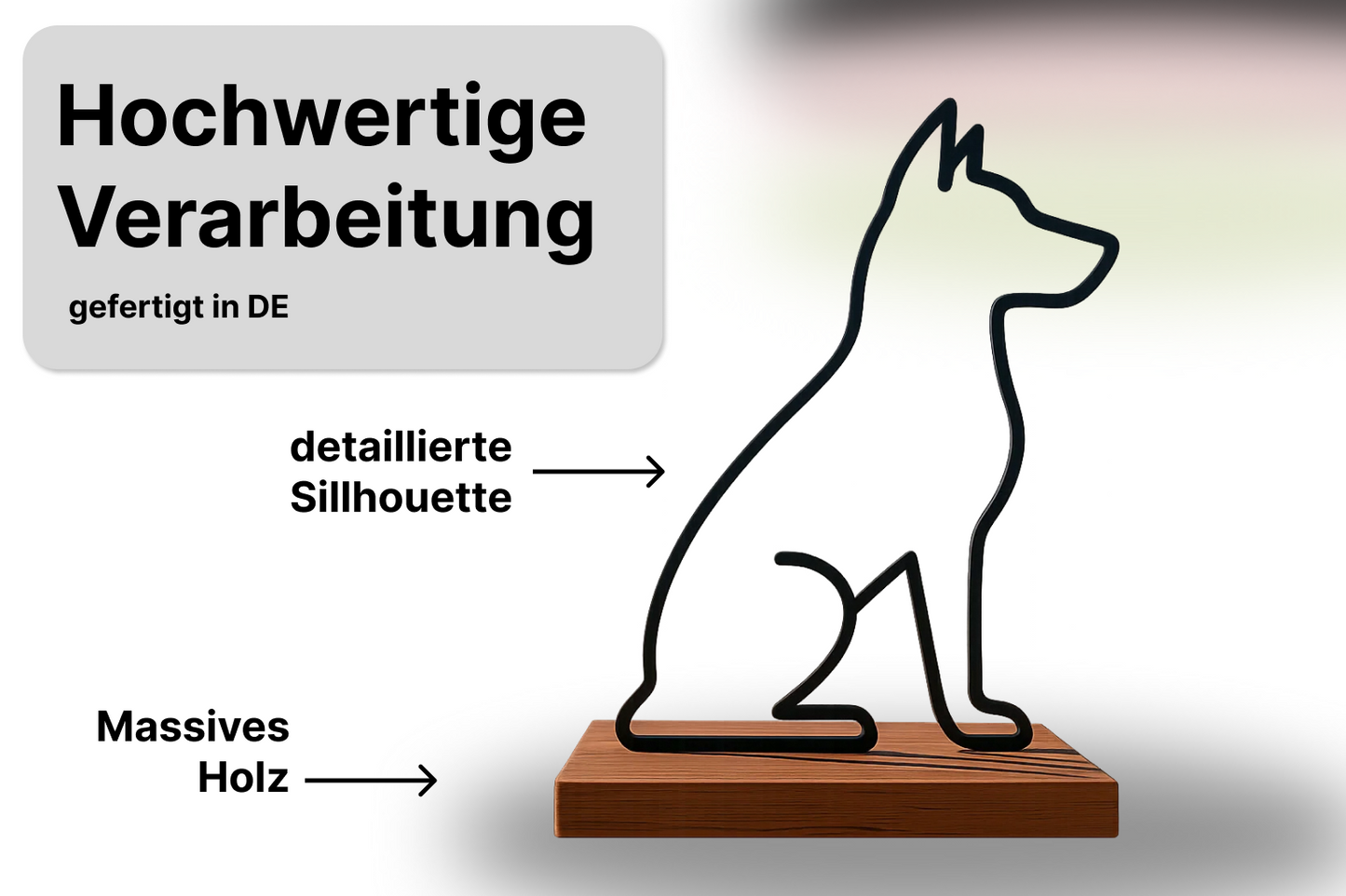Hunde Silhouette Aufsteller | Selbstgemacht | Dekoration | Geschenk | moderne Dekofigur