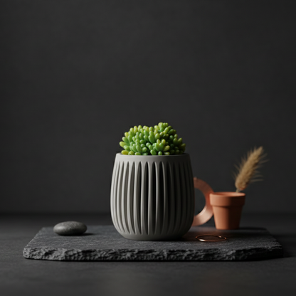 Rillen Blumentopf